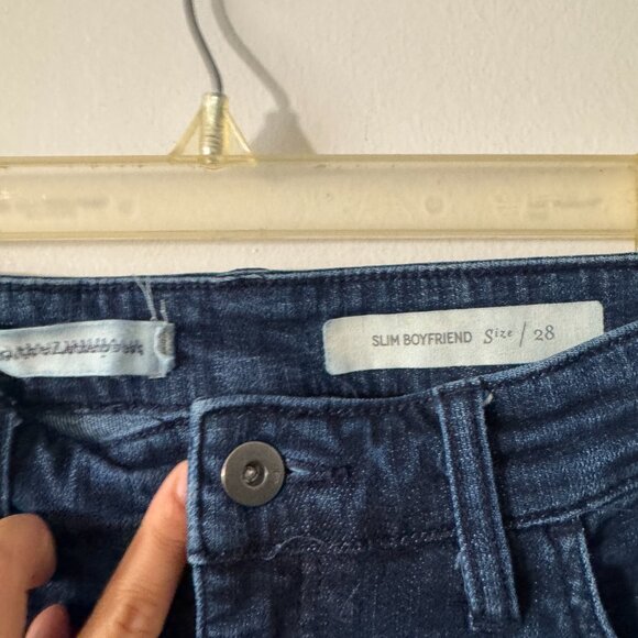 ☀️ PILCRO & THE LETTERPRESS Sequin Patch Embellished Boyfriend Jeans Dark Wash - Picture 4 of 9